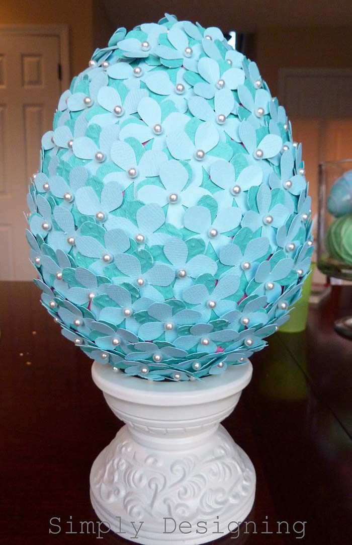 Flowered Egg #easter #decoration #spring #diy #decorhomeideas