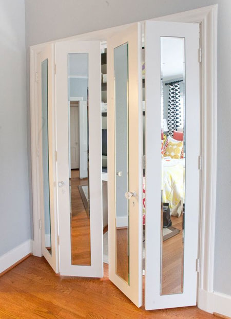 Folding Mirror Closet Door #closet #mirror #door #decorhomeideas