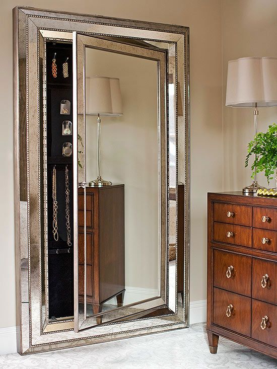 Jewelry Closet Mirrored Door #closet #mirror #door #decorhomeideas