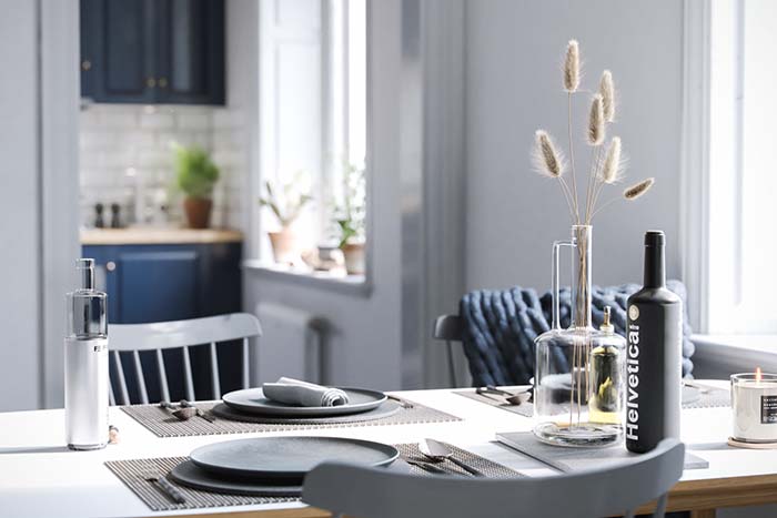 Blue Kitchen Dining Table Decoration