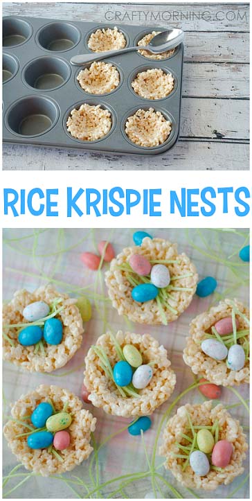 Rice Krispie Nests #easter #crafts #diy #decorhomeideas