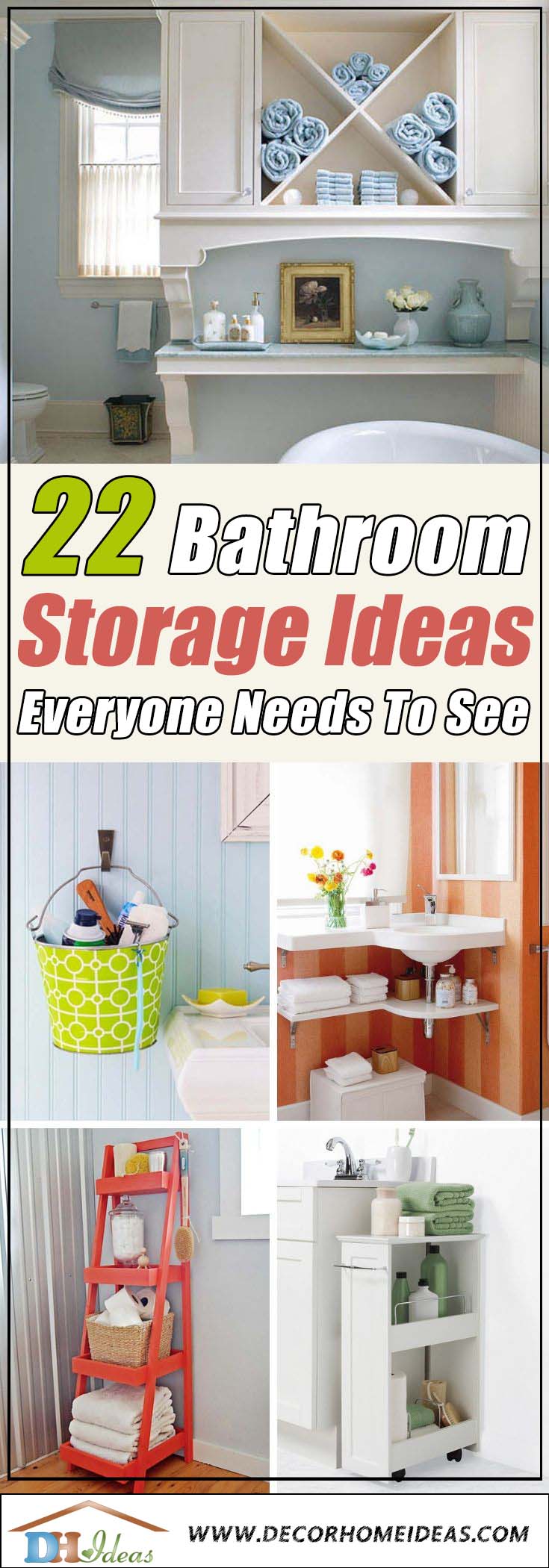 Bathroom Storage Ideas Everyone Needs To See. Ideas For Small Bathrooms #bathroom #storage #organization #decorhomeideas