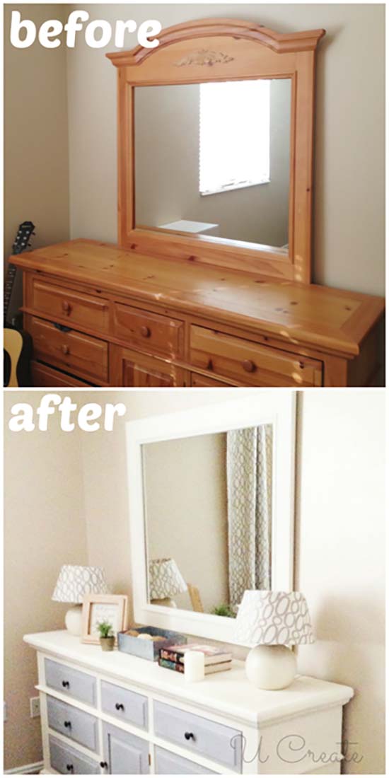 Chalk Paint Dresser Makeover #furniture #makeover #decorhomeideas