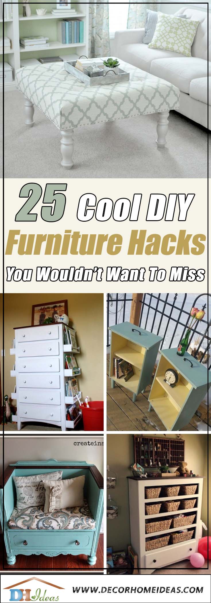 Fantastic Furniture Hacks, Makeover and Repurposed Items #diy #furniture #makeover #repurpose #decorhomeideas