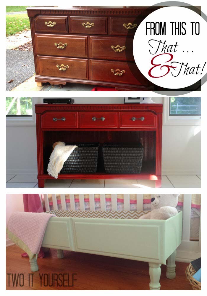 Dresser To Storage Box Makeover #furniture #makeover #decorhomeideas