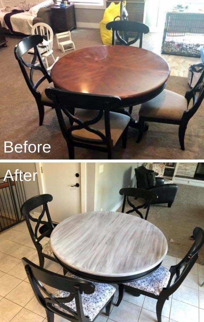 Farmhouse Graywash Table Makeover #furniture #makeover #diy #decorhomeideas