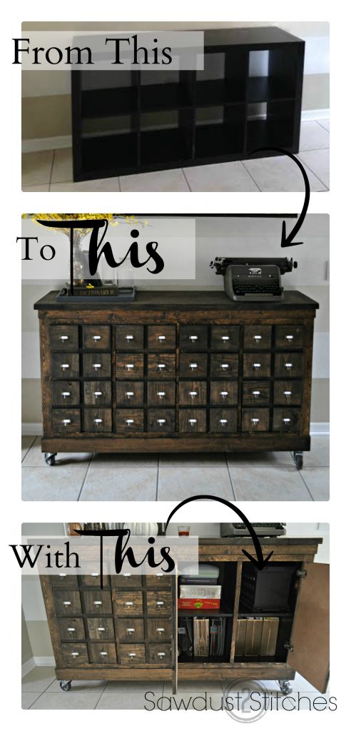 IKEA Cubbies To Apothecary #furniture #makeover #decorhomeideas