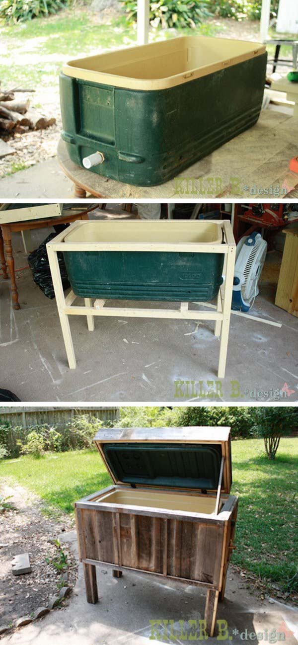 DIY Ice Chest Makeover Step By Step Instructions #diy #furniture #makeover #repurpose #decorhomeideas