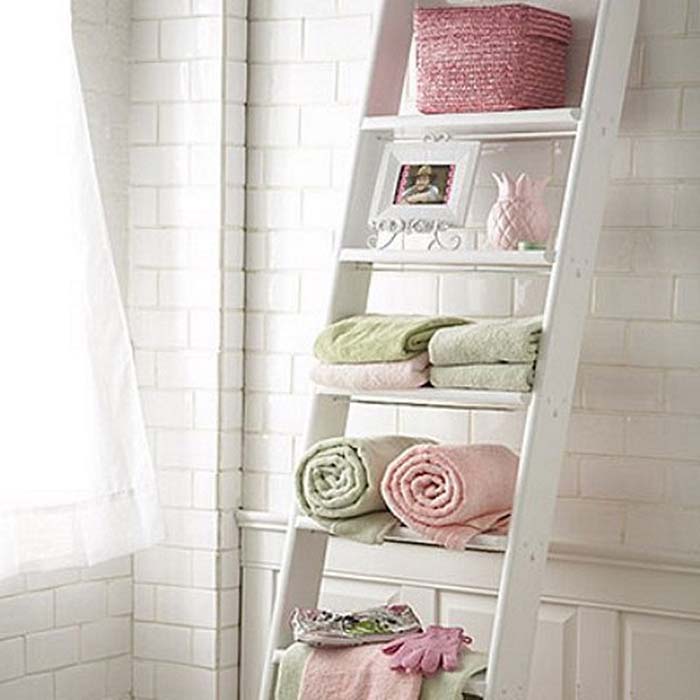 Ladder Bathroom Storage