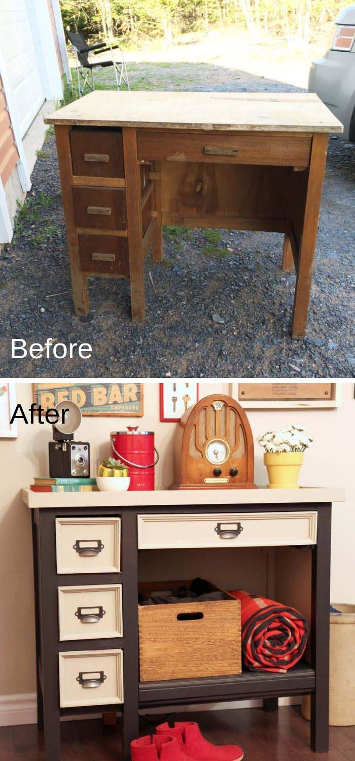 Old Desk Makeover #furniture #makeover #decorhomeideas