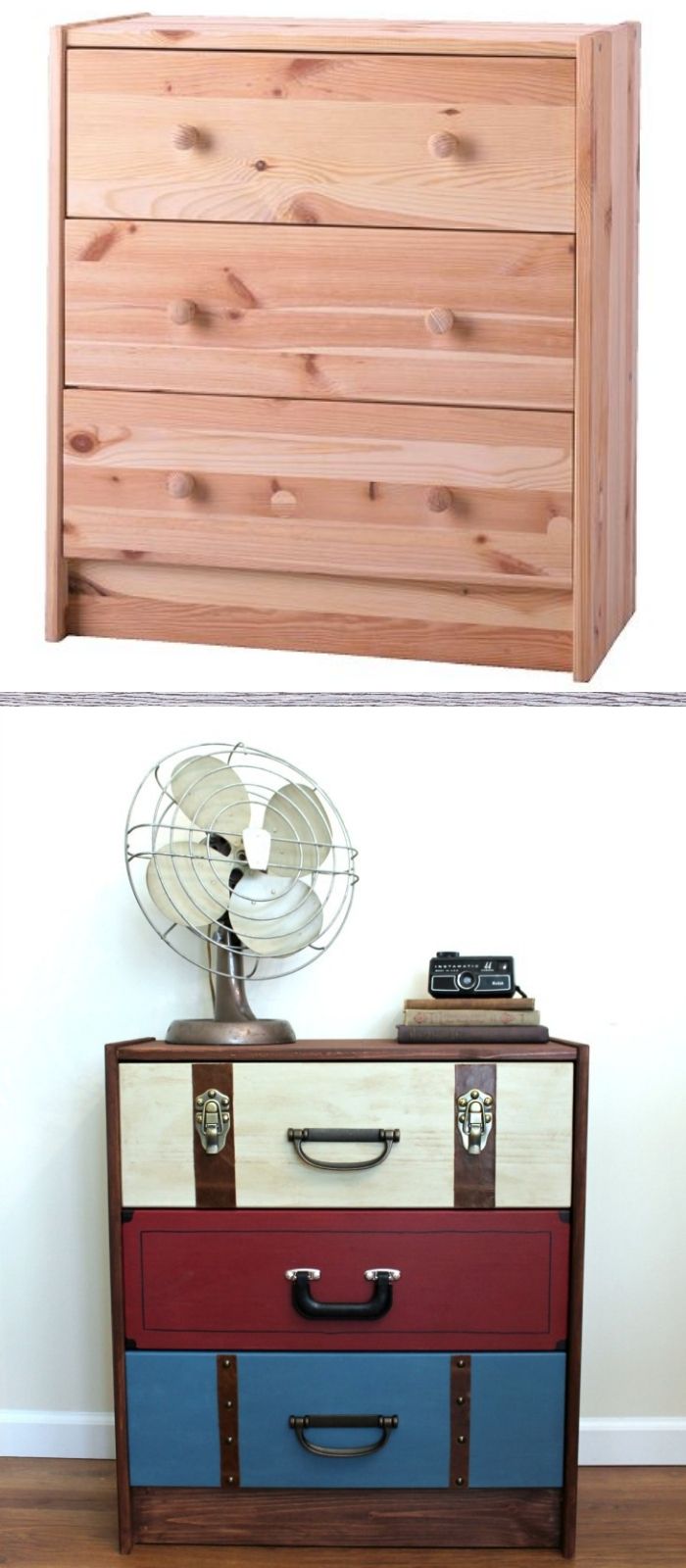 Suitcase Dresser Makeover #furniture #makeover #diy #decorhomeideas