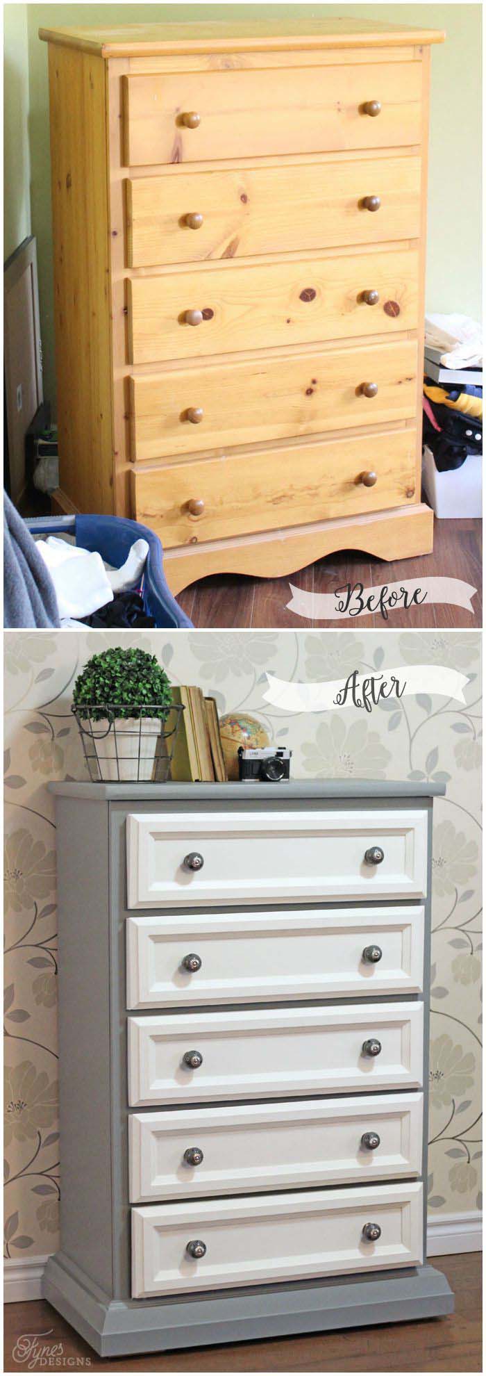 Tall Dresser Makeover #furniture #makeover #diy #decorhomeideas