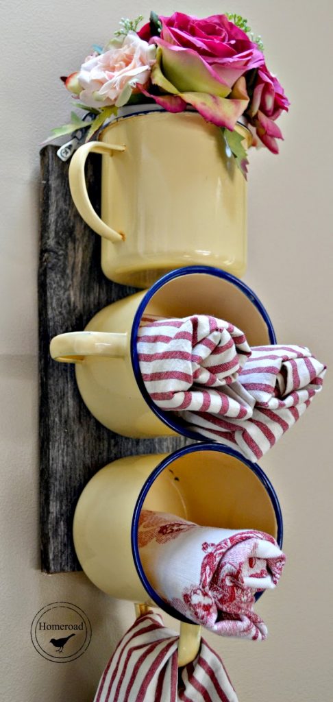 DIY Towel Holder From Cups #repurpose #reuse #kitchen #utensil #decorhomeideas