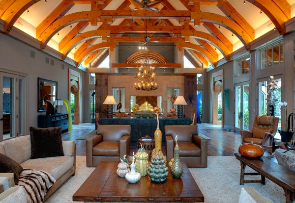 Barn Style Vaulted Ceiling #ceiling #livingroom #vaulted #decorhomeideas