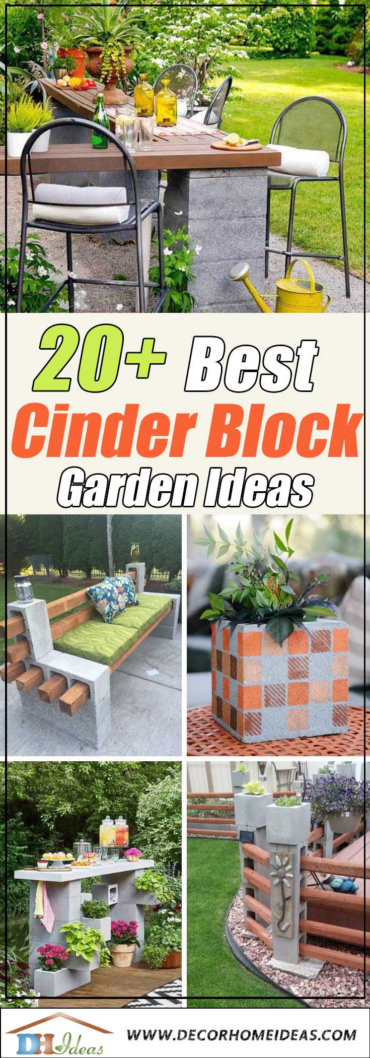 20 Cool Ways To Use Cinder Blocks In The Garden Decor Home Ideas