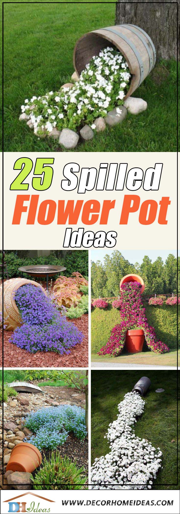 Best Spilled Flower Pot Ideas #flowerpot #garden #decorhomeideas