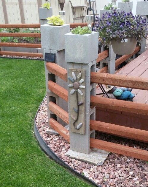 Cinder Block Garden Fence #cinderblock #garden #decorhomeideas