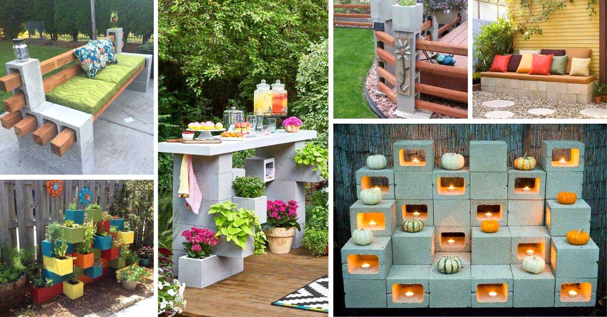 20 Cool Ways To Use Cinder Blocks In, Garden Blocks Ideas