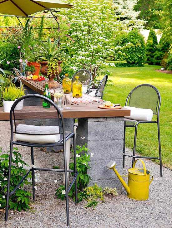 Bloque de cemento Cocina al aire libre # bloque de cemento # jardín # decorhomeideas