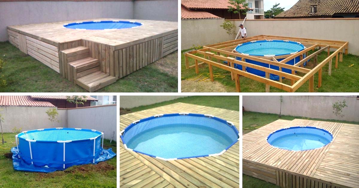 How to DIY Above Ground Pool With Deck.