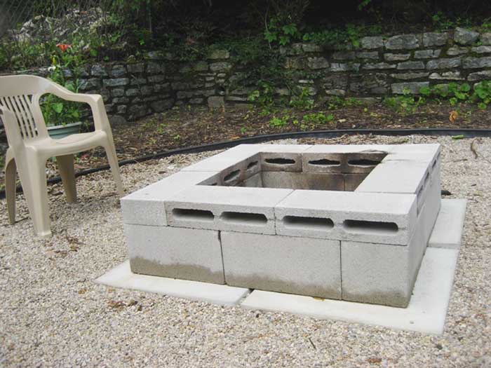 DIY Cinder Block Fire Pit # cinderblock # tuin # decorhomeideas