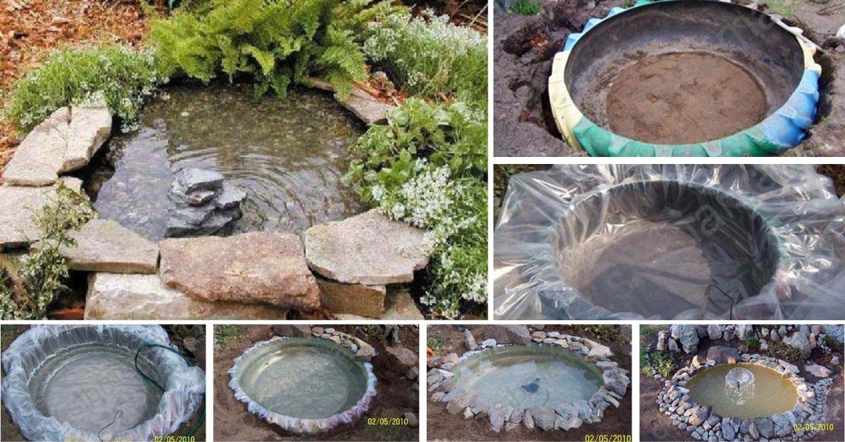 DIY Mini Pond From Old Tire