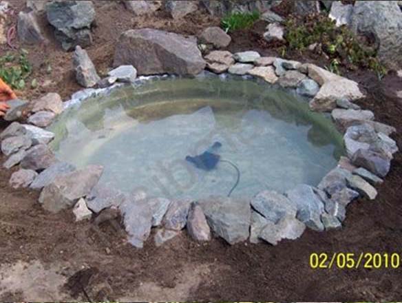 DIY Mini Pond from Old Tire