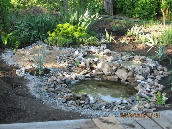 DIY Pond From Old Tires