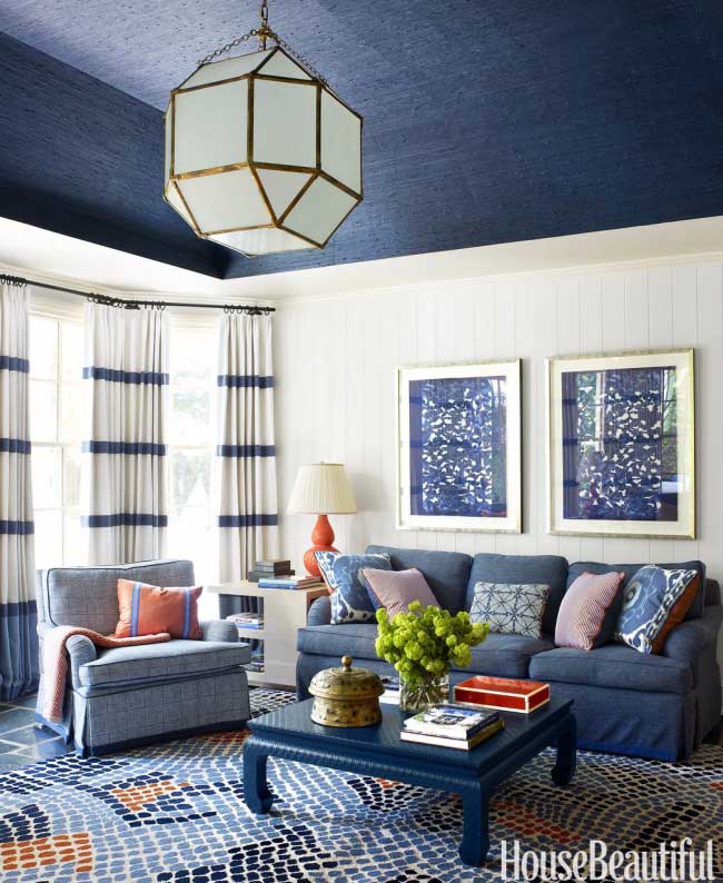 Navy Blue Living Room