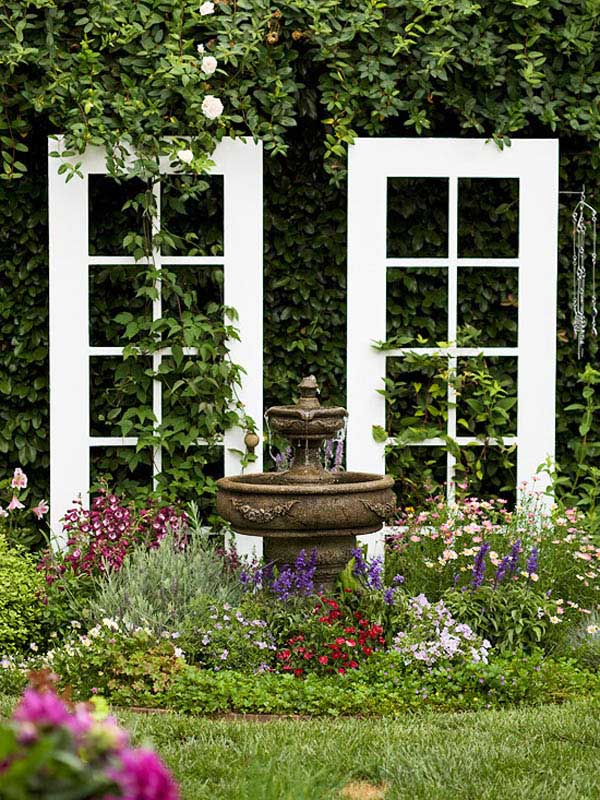Repurposed Doors Into Garden Trellis