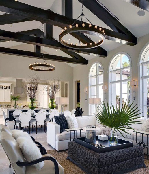 Wood Beams Vaulted Ceiling #ceiling #livingroom #vaulted #decorhomeideas