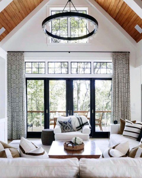 Wood Vaulted Ceiling Ideas For Living Room #ceiling #livingroom #vaulted #decorhomeideas