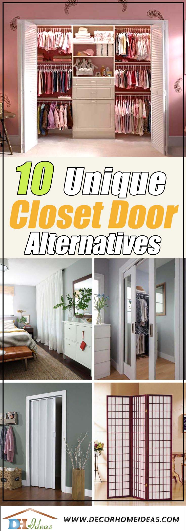 Best Closet Door Alternatives and Options #closet #doors #organization #decorhomeideas