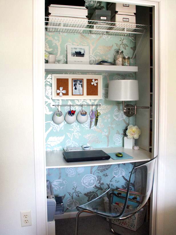 Closet Turned Into Home Office #closet #homedecor #decorhomeideas