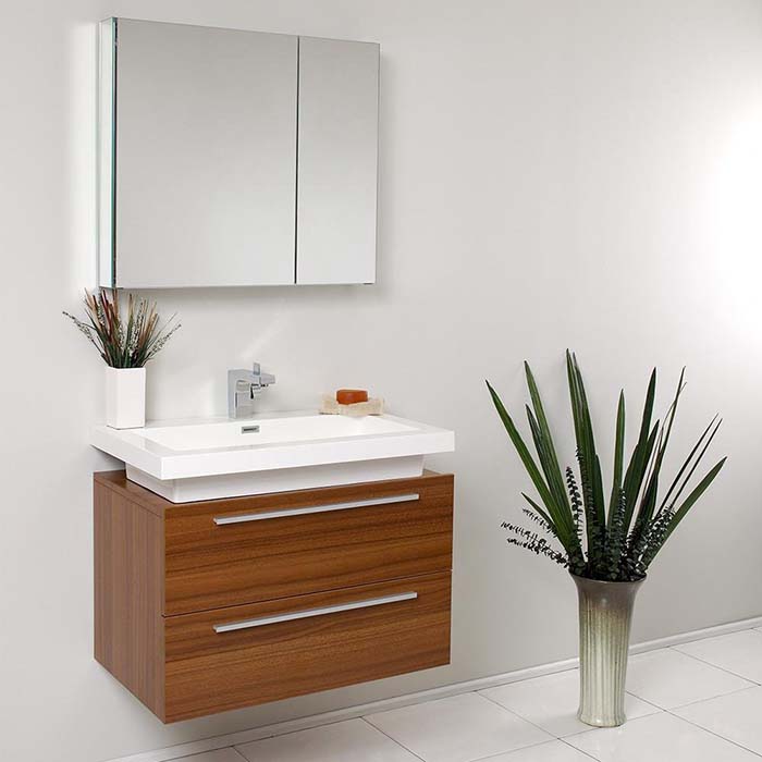 Modern Teak Bathroom Vanity