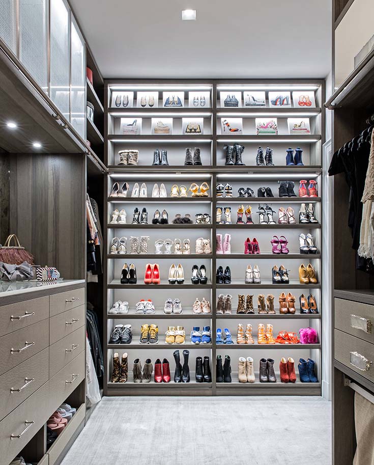 Posh Styled Walk In Closet #closet #storage #decorhomeideas