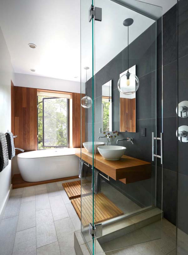 Teak Bathroom With Modern Design #bathroom #teak #decorhomeideas