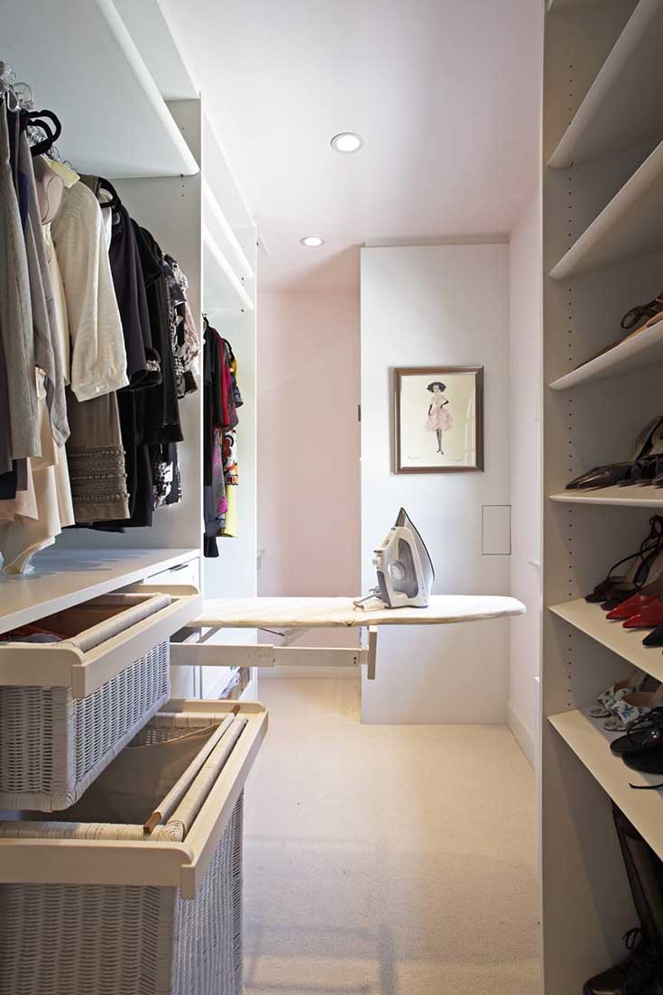 Walk In Closet With Ironing Board #closet #storage #decorhomeideas