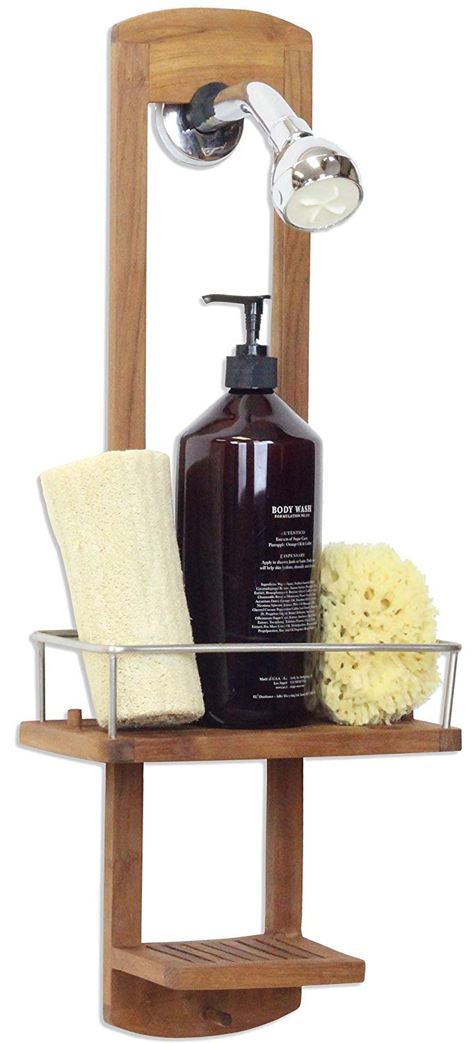 Bathroom Teak Shower Caddy