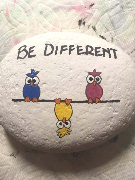 Be Different Painted Rock