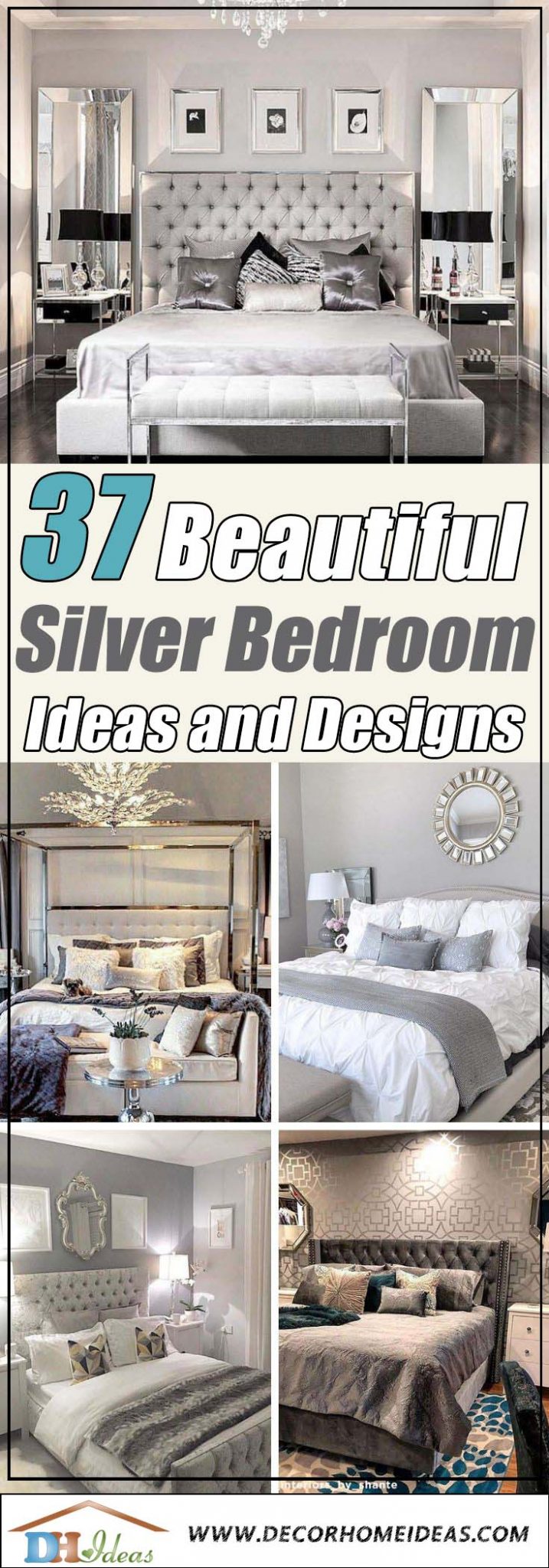 37 Beautiful Silver Bedroom Ideas To add More Luxury To Your Home
