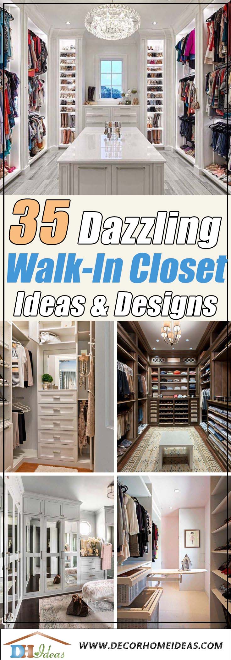 Best Walk-In Closet Ideas and Designs #closet #storage #decorhomeideas