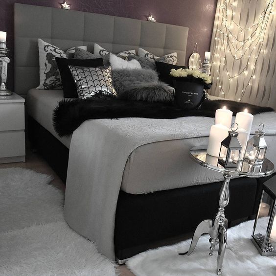 Gorgeous black and grey room ideas 37 Beautiful Silver Bedroom Ideas Decor Home