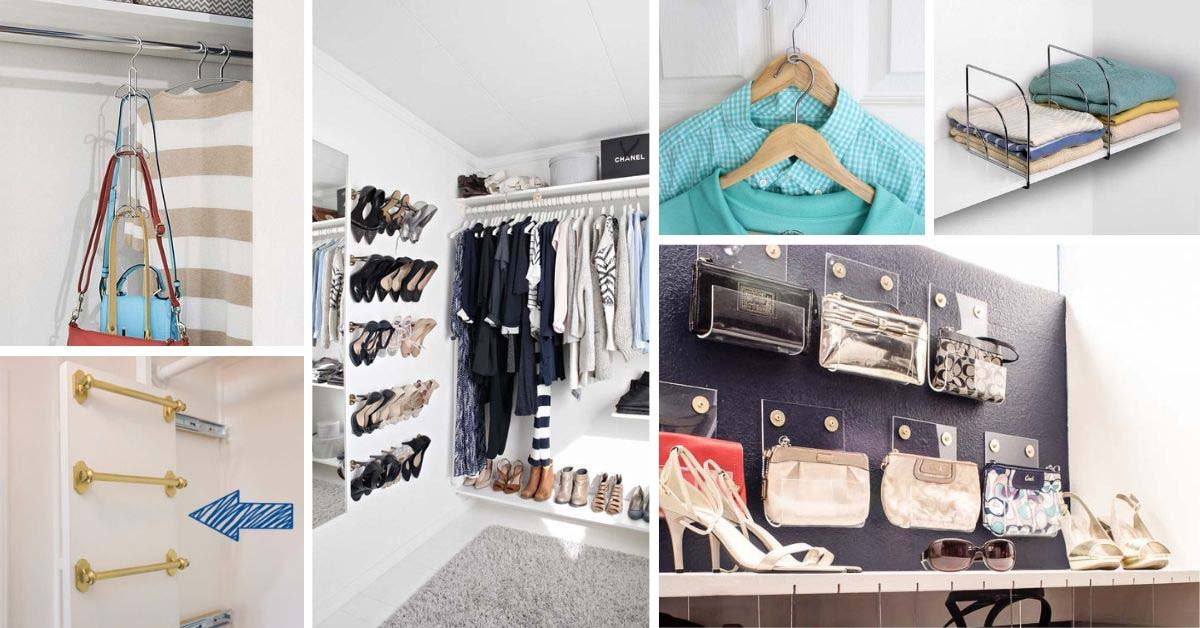 Closet Organization Ideas and Hacks. Tips and tricks to squeeze more storage space out of a small closet