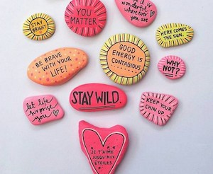 Colorful Quotes Painted Rocks