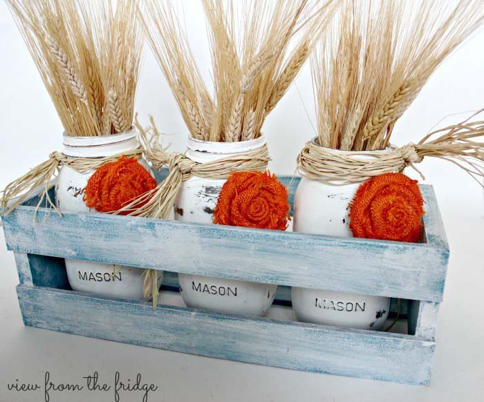 Easy Fall Decor Mason Jar Centerpiece #falldecor #masonjar #decorhomeideas