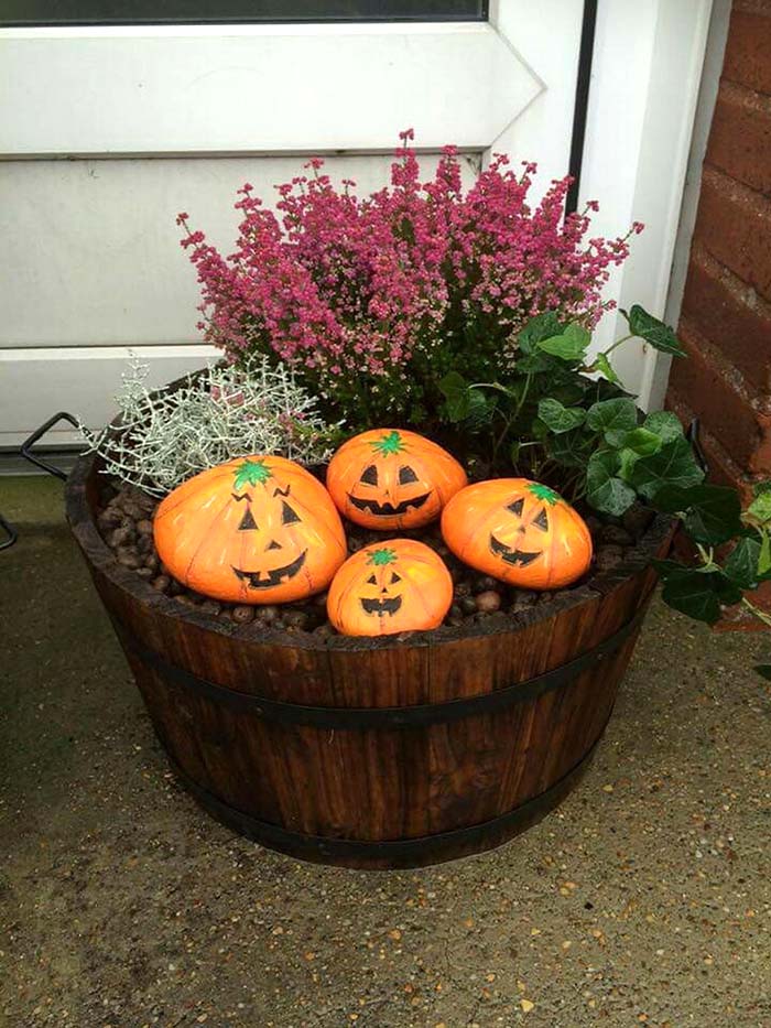 Fall Decor Pumpkins Painted Rocks