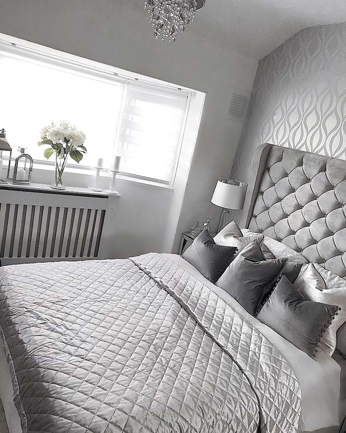 Grey Silver Bedroom  #bedroom #silver #decorhomeideas