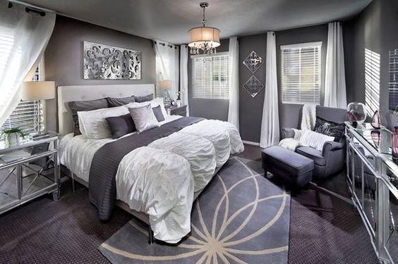Grey and Silver Bedroom Design #bedroom #silver #decorhomeideas