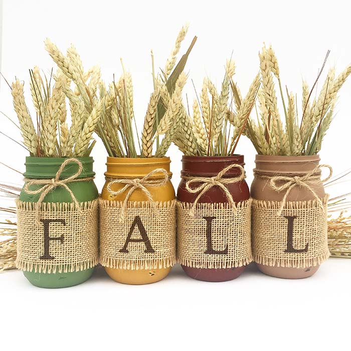 Harvest Fall Decor Mason Jar Centerpiece #falldecor #masonjar #decorhomeideas